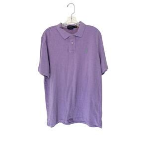 Polo Ralph Lauren Men's Polo Purple Short Sleeve Classic Fit Office Work Large